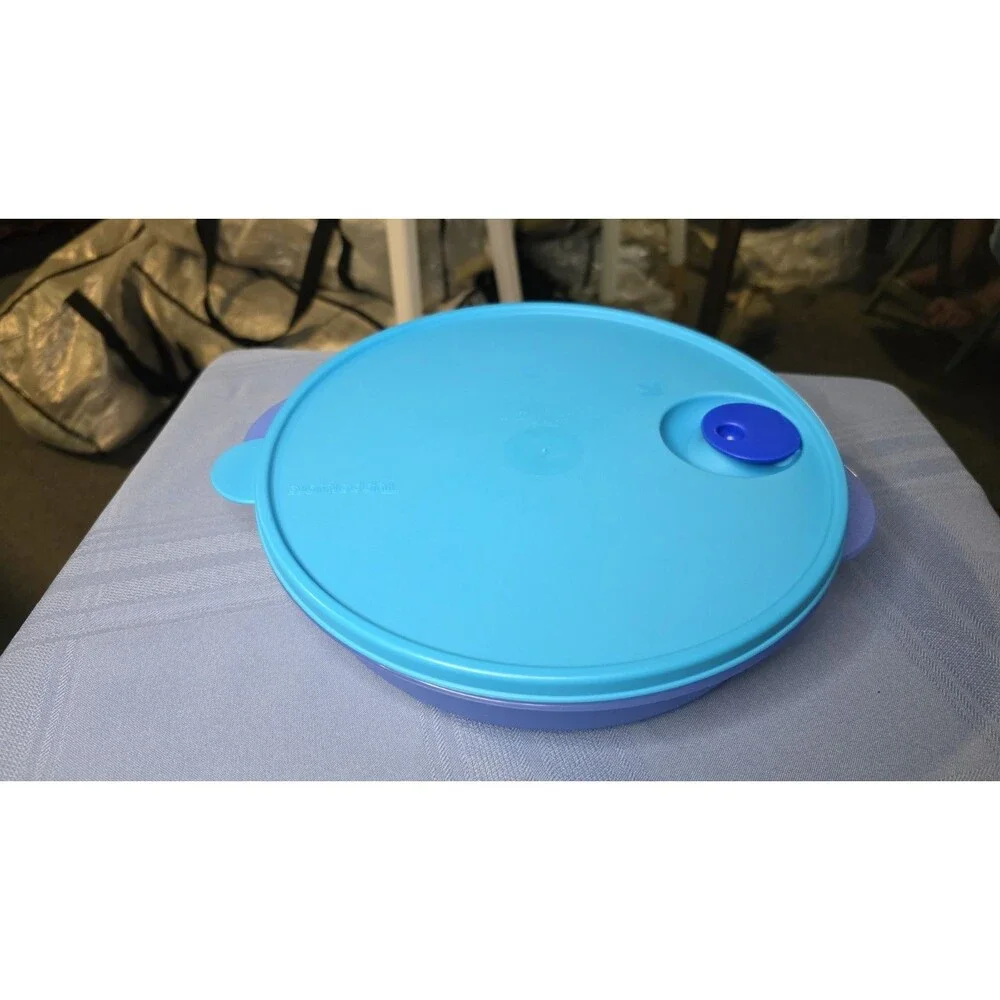 Tupperware CrystalWave Divided Microwave Dish 3284C-1 Vented Lid 10